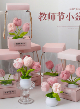 送老师高级感花束盆栽