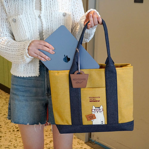 日本正品猫咪高质感帆布包