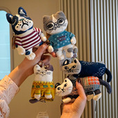 日本正品 Kusuguru毛绒猫咪法斗钥匙扣挂件可爱卡通包包挂饰配饰