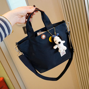 上班杂物包高级简约拉链款大容量隔层防水大容量帆布斜挎手提袋