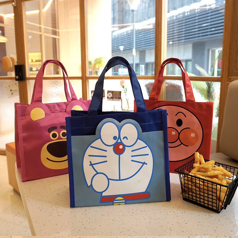 爆款回归 防水加厚日系卡通可爱饭盒袋方形女孩手提包男孩便当包,收纳整理,饭盒袋,淘宝优惠券,粉丝福利购,淘宝优惠卷