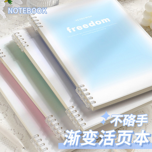 渐变活页本b5可拆卸笔记本简约