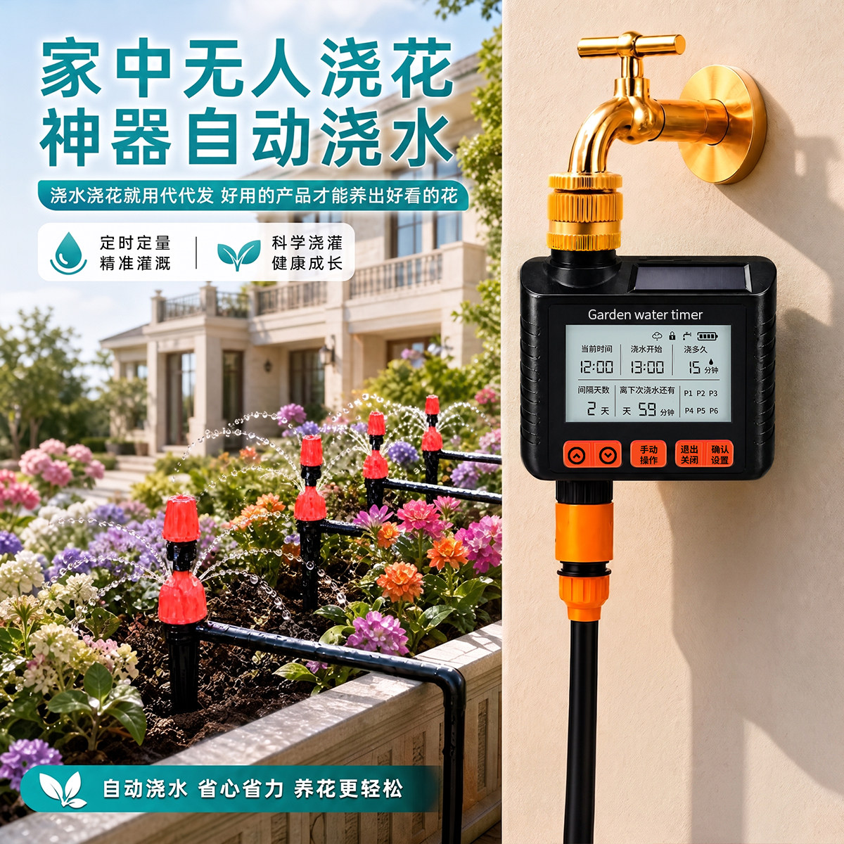 家中无人浇花神器自动浇水