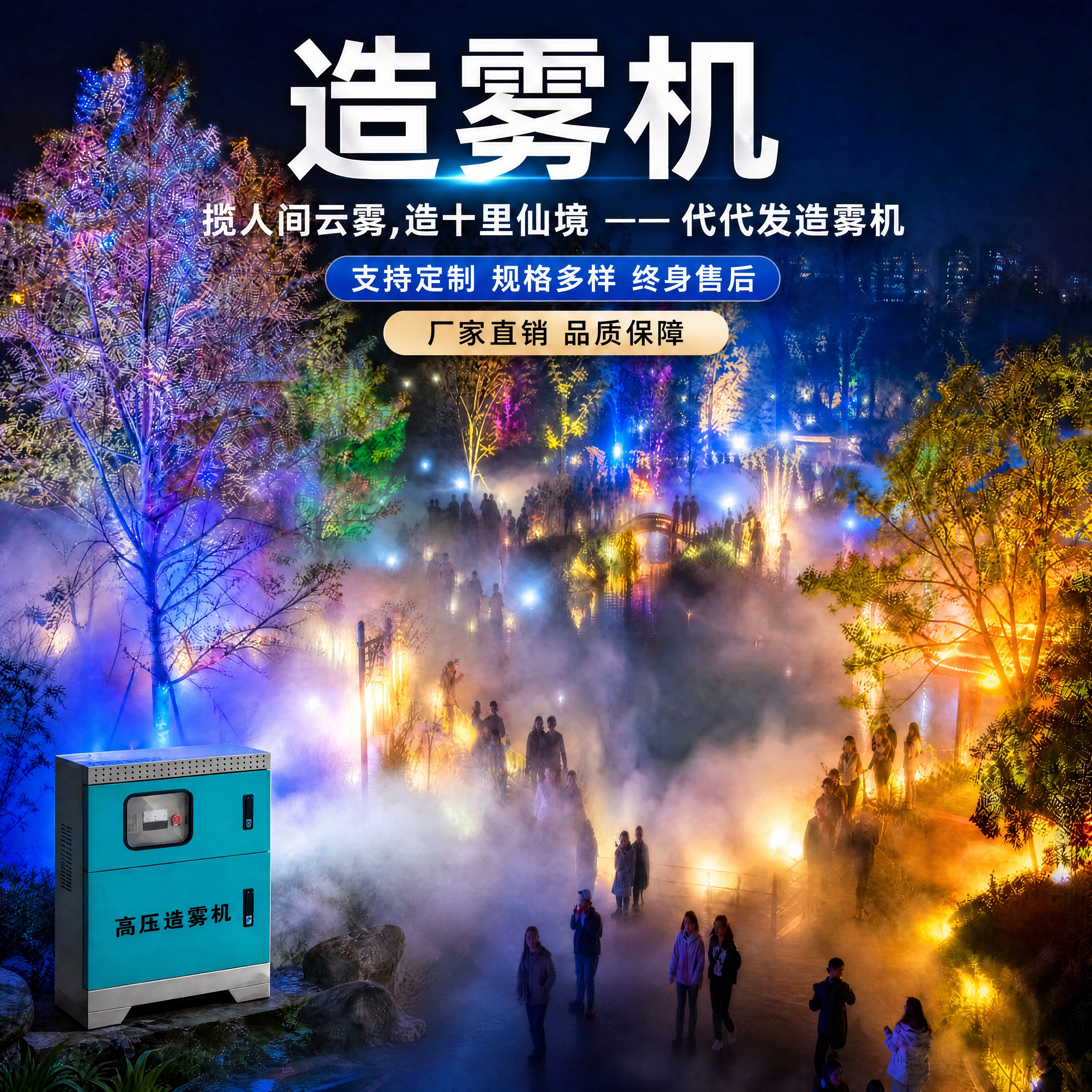 造雾机雾森系统喷淋造雾高压冷雾