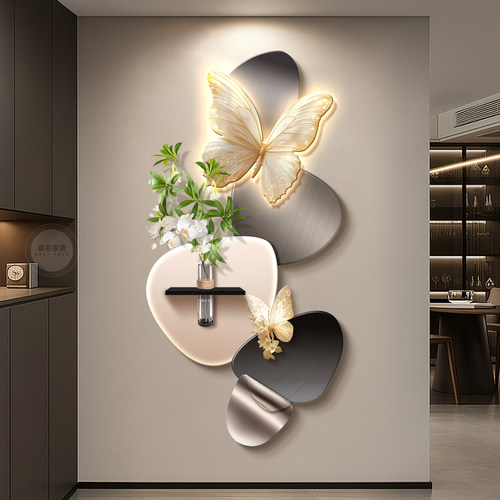 石来运转入户玄关装饰画高级感