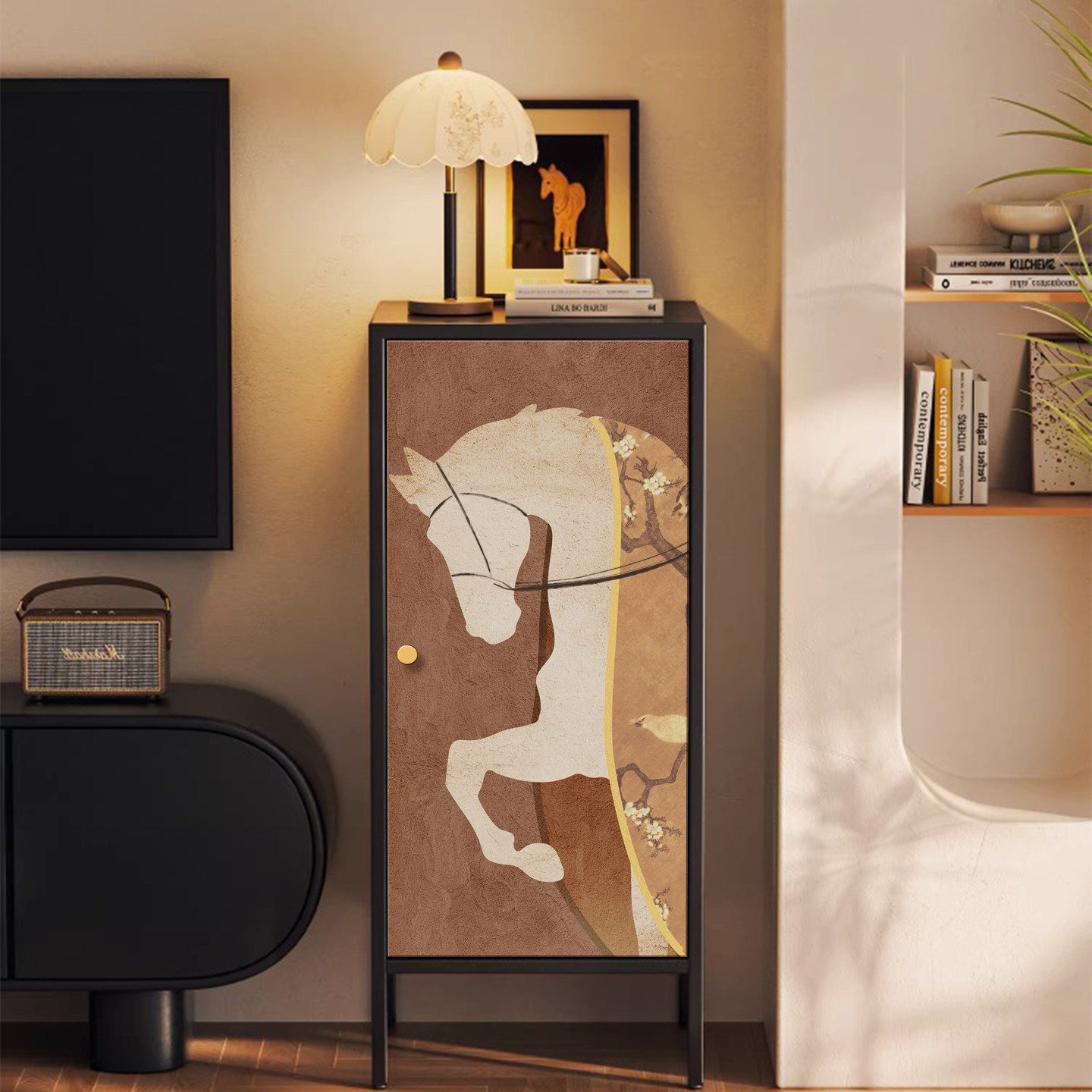 中古风斗柜客厅靠墙窄沙发边柜电机柜旁收纳实木柜创意卧室储物柜