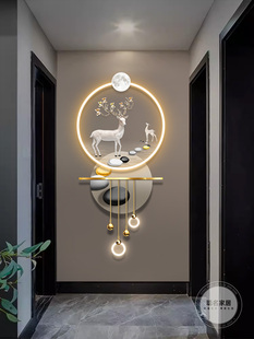 入口装饰画、无障碍奢华、现代高端Led灯壁画、走廊过道、立体寓