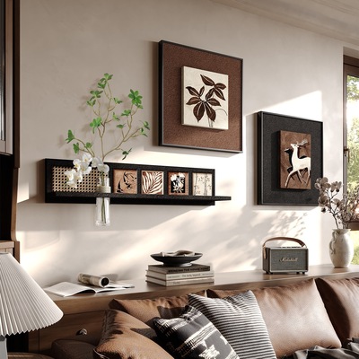 法式复古客厅装饰画中风立