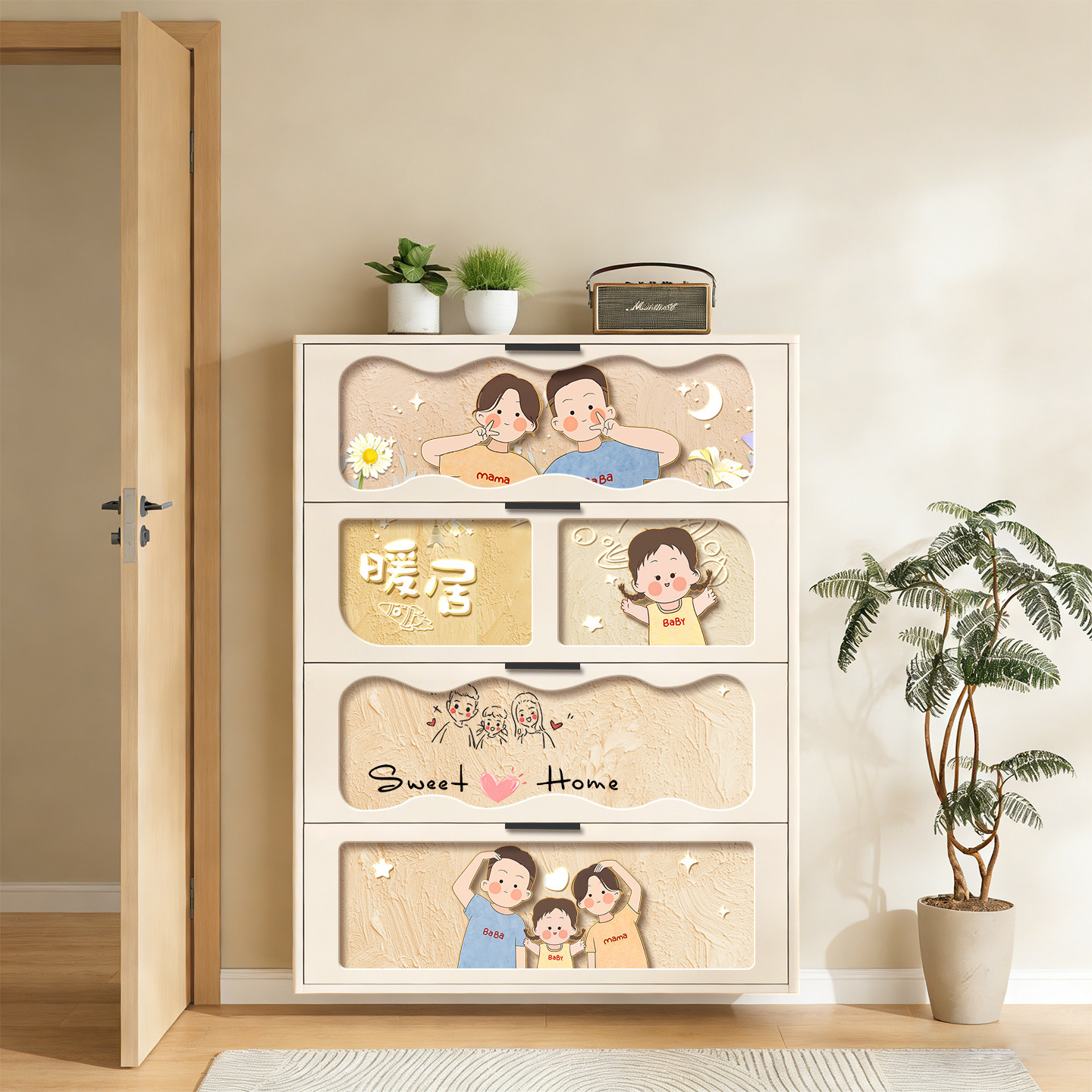 超薄鞋柜家用门口奶油风实木收纳柜一家三口入户玄关柜一体整装柜,住宅家具,鞋柜,淘宝优惠券,粉丝福利购,淘宝优惠卷