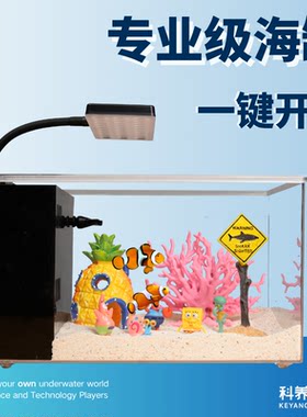 【小型一体鱼缸玻璃】家用客厅懒人造景中小型生态桌面鱼缸水族箱