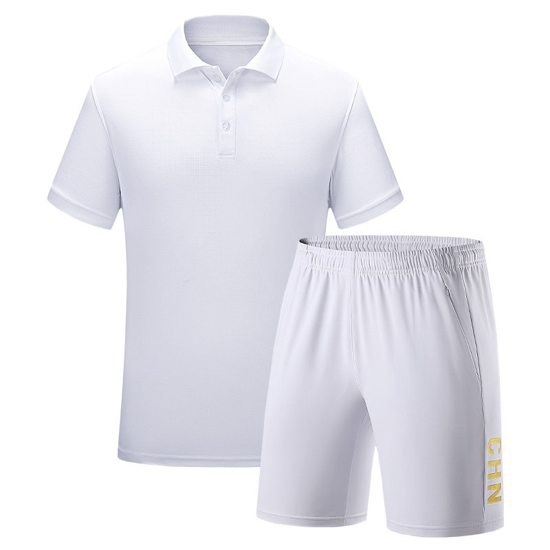 CHINESE TEAM SPORTS POLO SHIRT SUMMER MENS TOPS SPORTS TRAINING RUNNING CLOTHES WOMENS OVERALLS CUSTOM SHORT SLEEVE SPORTS SUITS