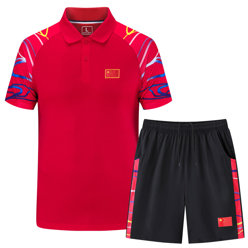 TABLE TENNIS UNIFORMS FOR MEN AND WOMEN POLO TOPS SHORT-SLEEVED SUITS QUICK-DRYING SPORTS JERSEYS COMPETITION TRAINING TEAM UNIFORMS NATIONAL UNIFORMS CUSTOMIZATION