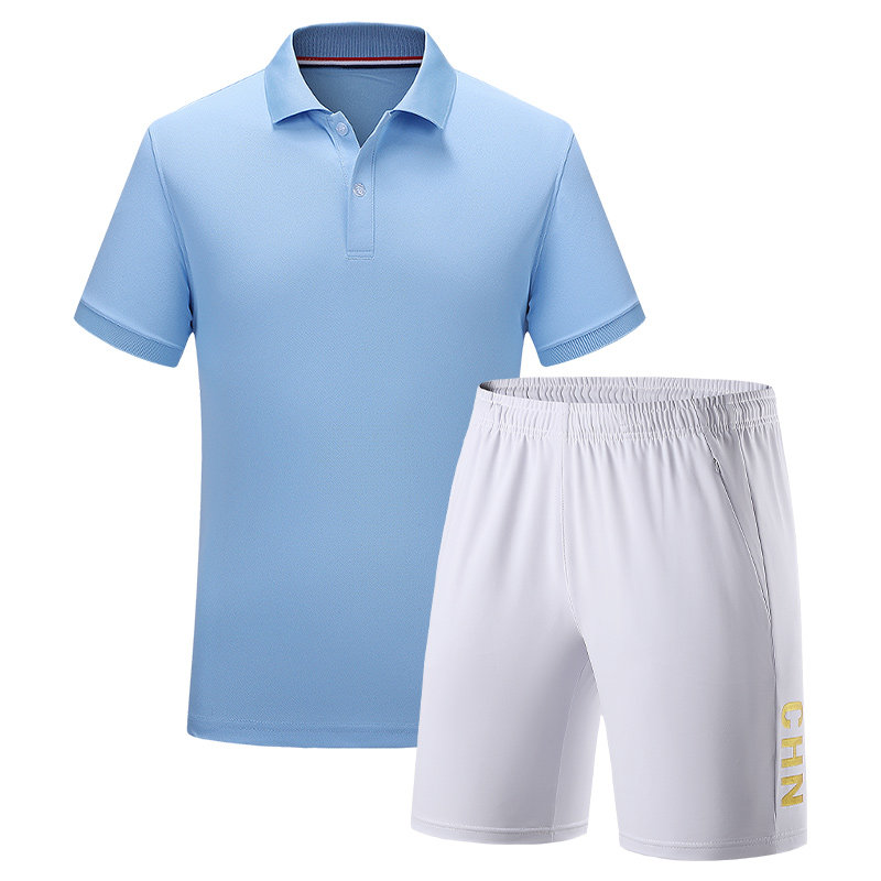 CHINESE TEAM SPORTS POLO SHIRT SUMMER MENS TOPS SPORTS TRAINING RUNNING CLOTHES WOMENS OVERALLS CUSTOM SHORT SLEEVE SPORTS SUITS