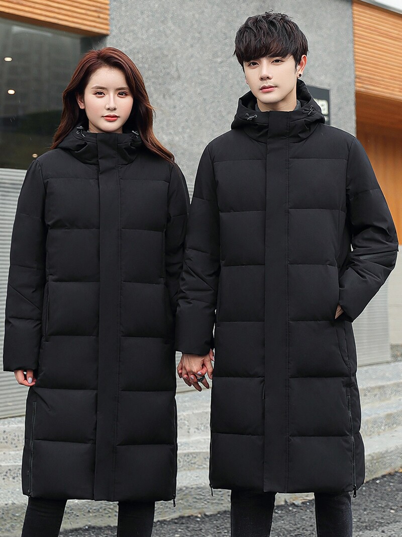 ON THE DRAMA DOWN JACKET MENS LONG OVER-THE-KNEE WINTER COUPLE STUDENTS ART EXAMS SPORTS STUDENT TRAINING COTTON JACKETS CUSTOM WOMEN