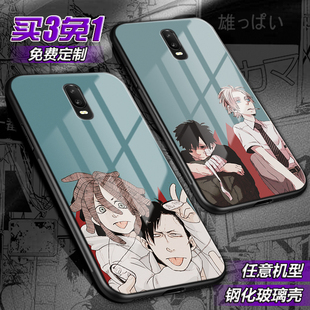 GANGSTA匪徒黑街动漫适用oppor17pro r11 r9splus玻璃a75手机壳潮