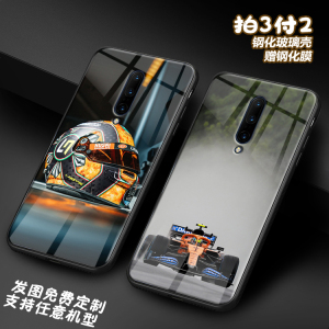 迈凯伦车队F1适用oneplus一加6T 5玻璃1+8手机壳一加7Tpro 定制潮