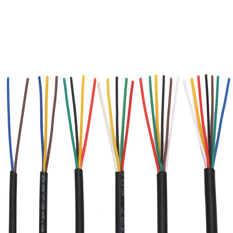 电缆线2芯0.2信号线三芯0.3控制线4芯0.5平方电源线5芯纯铜护套线