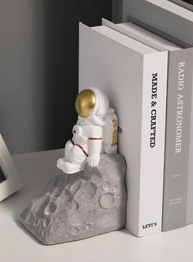 宇航员太空人笔托摆件书档计时间沙漏笔架创意书靠书房办公室摆设