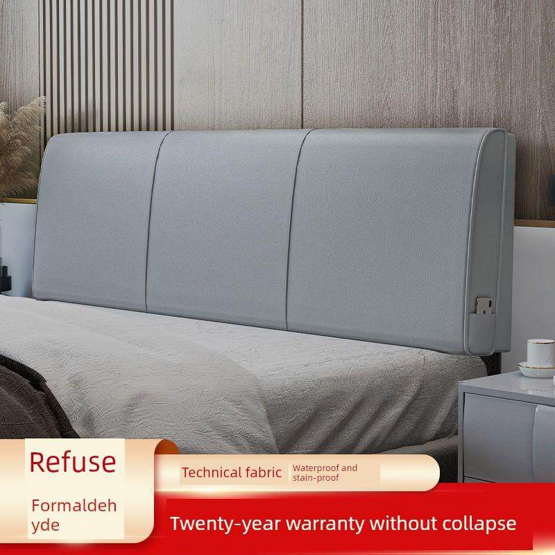床垫技术布软袋大靠背榻榻米无床简单现代床头柜自粘可拆卸，可清