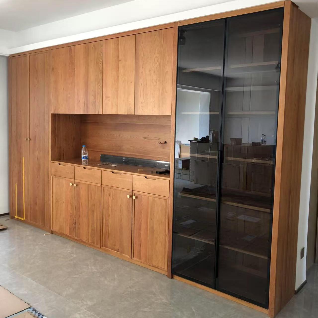 上海纯实木全屋定制柜 原木衣柜书柜餐柜 零甲醛环保20年工厂