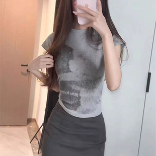 夏季 女 搭配一整套独特漂亮巨好看小个子美式 辣妹上衣裙子两件套装