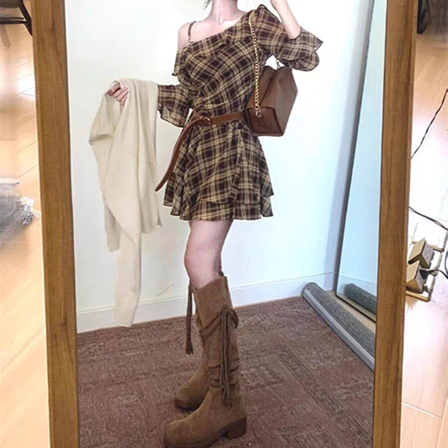 巨好看的美拉德韩系甜辣风短裙子