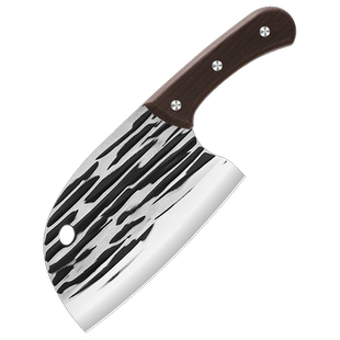 锻打鱼头刀不锈钢刀具套装家用厨房切肉菜刀厨师专用厨具刀架组合