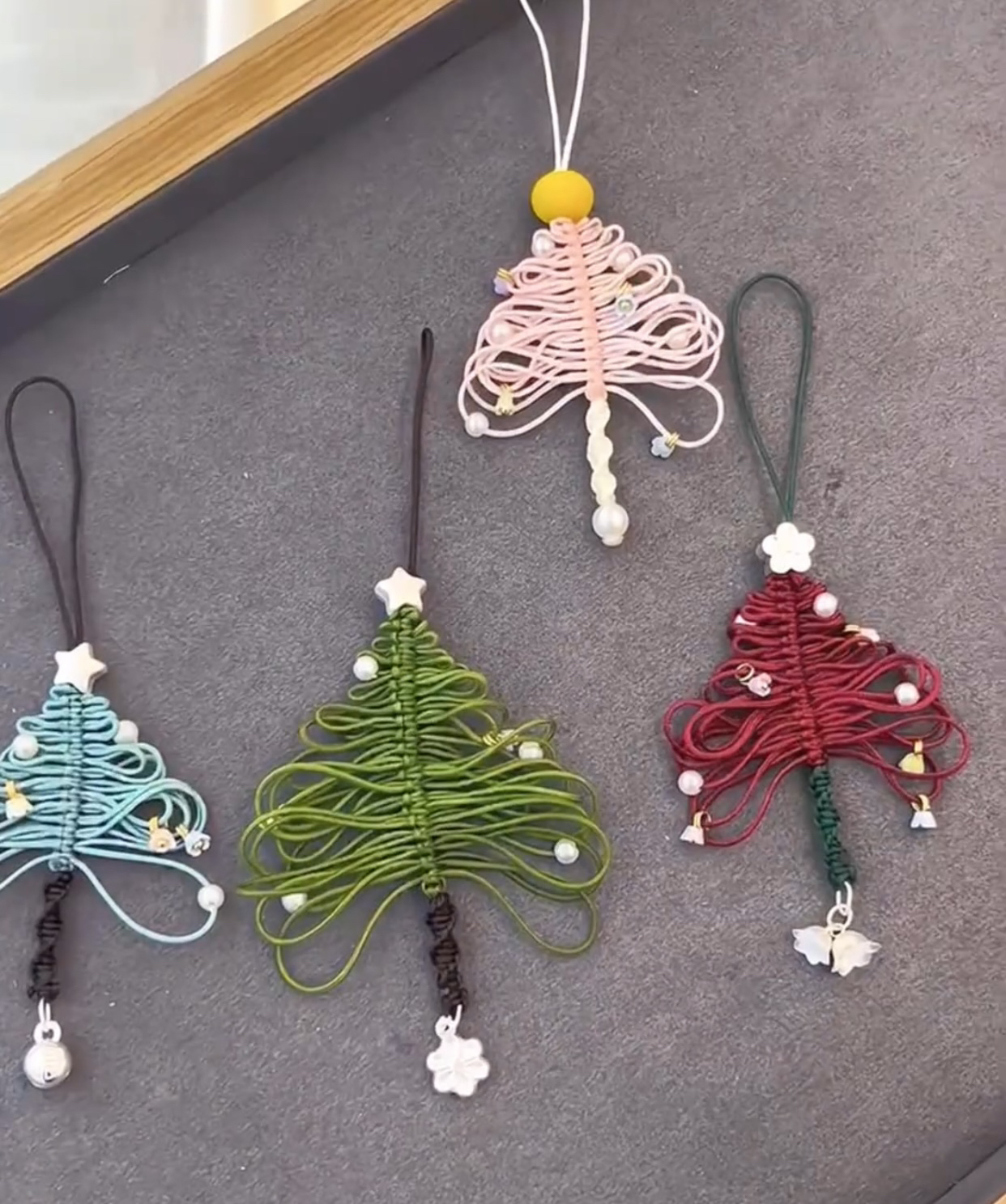 新品创意氛围感圣诞树挂件手工diy材料包手编实用送女生圣诞礼物