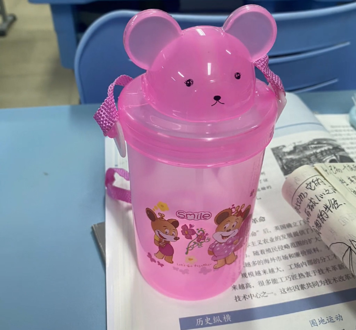 儿童水杯韩版卡通可爱小学生杯子便携防漏耐摔水瓶创意吸管杯儿童