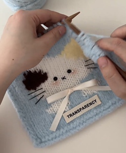 新款手工毛线编织兔子围巾diy材料包云绵绵棉花糖围巾