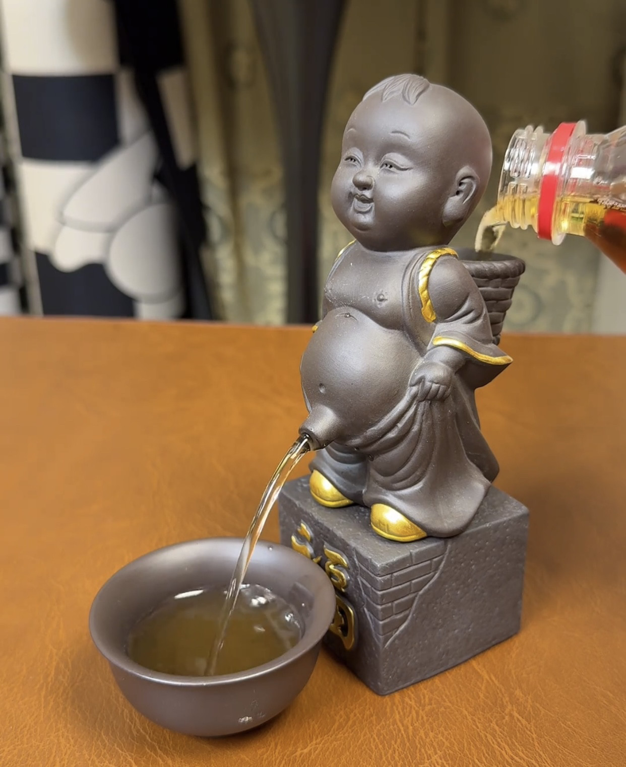 紫砂茶漏创意功夫茶具小孩撒尿童子过滤茶壶配件茶台茶宠摆件可爱