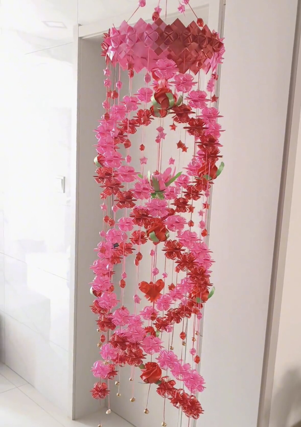 学生手工彩带风铃渐变旋转成品DIY装饰浪漫结婚庆节日生日礼物
