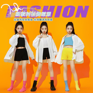 现代舞白衬衣长袖飘逸垂感衬衫中国舞抒情街舞像梦一样舞蹈服表演