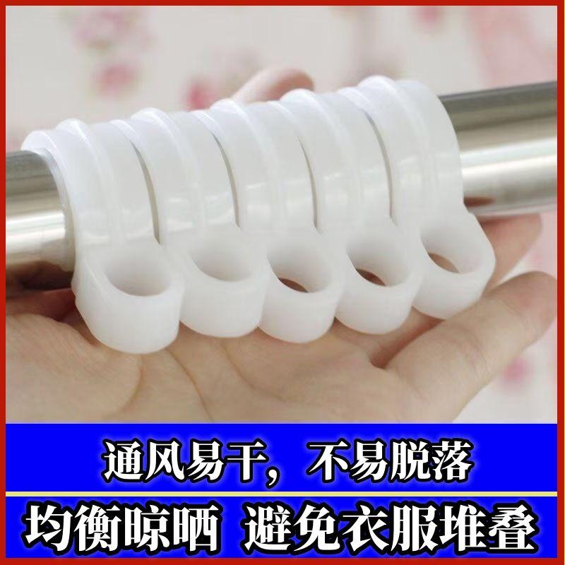 防风衣架晾衣架卡扣不锈钢晒衣架防滑扣固定杆防吹落圆管防风挂钩