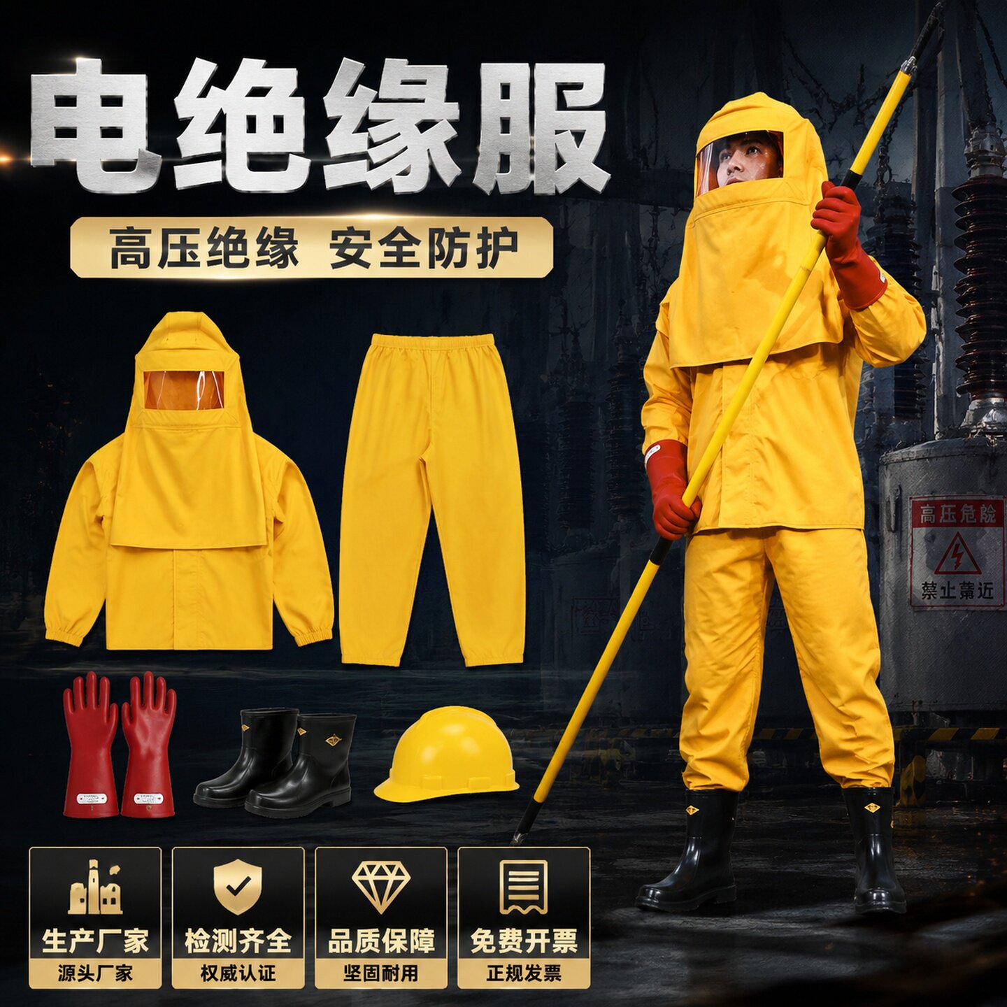 电工绝缘服防护服套装电绝缘服装具电工防护服操作服耐高压防护服
