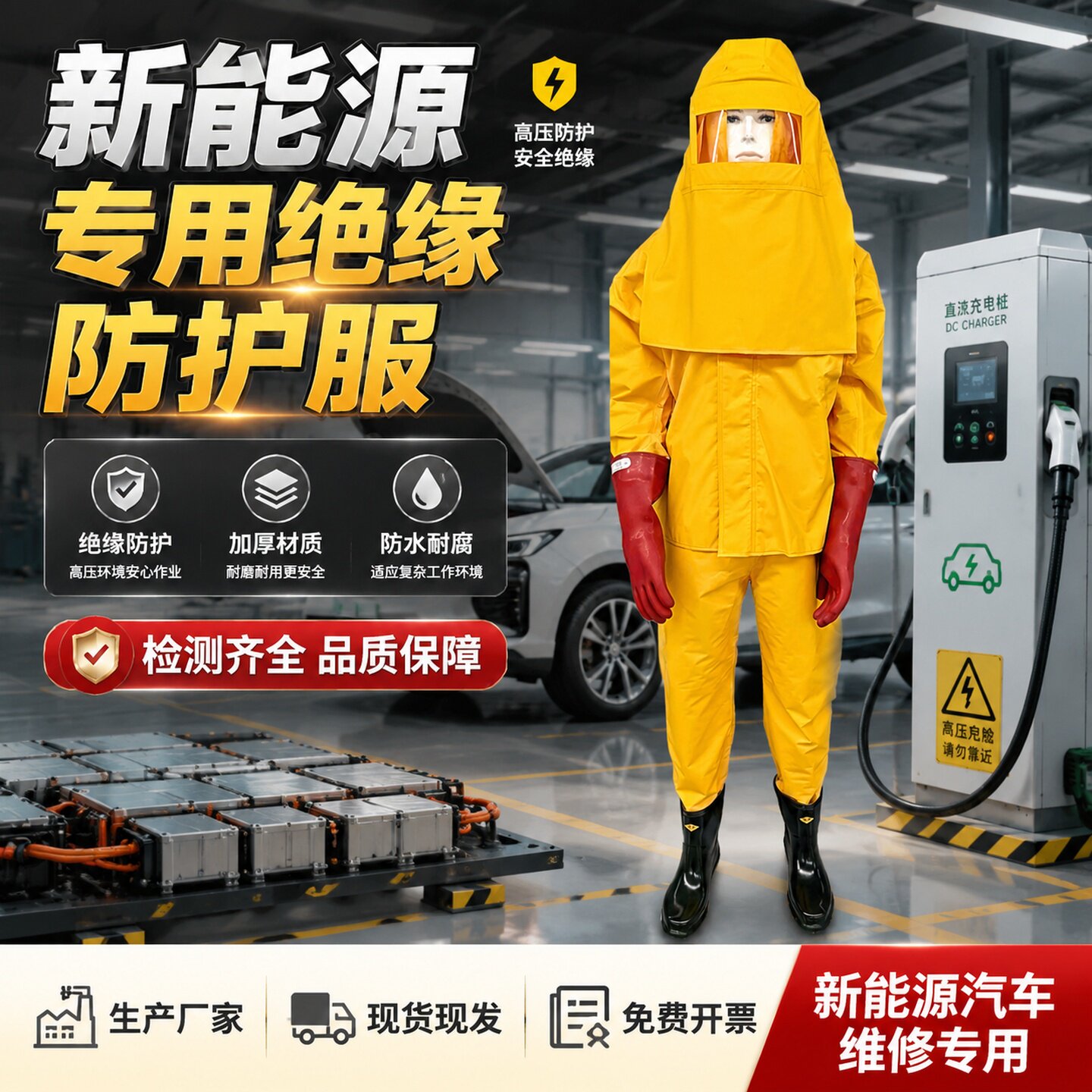 尊盾新能源专用电绝缘服 电工防护装备 耐高压防护服1000V绝缘服