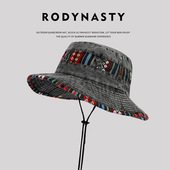 民族风牛仔渔夫帽遮阳帽男女夏户外太阳帽防晒帽男钓鱼大帽檐帽子