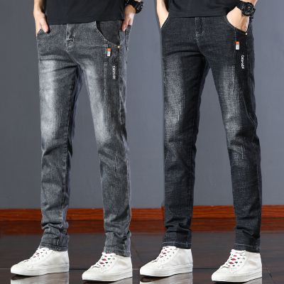 牛仔裤男士弹力修身直筒爆款裤子
