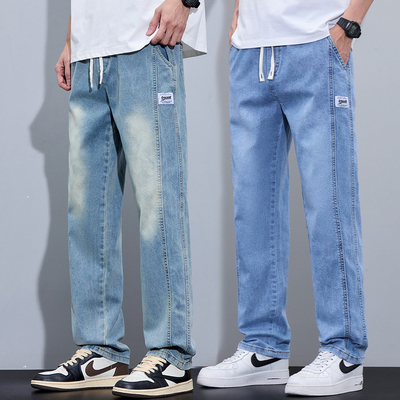 上班工作服裤子男耐磨宽松牛仔裤