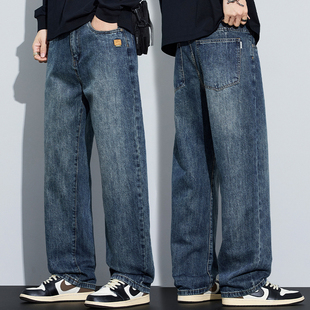 美式复古牛仔裤男士2026新款直筒宽松阔腿休闲裤耐磨劳保工作裤子