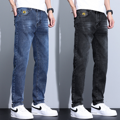 牛仔裤男士秋冬季加绒弹力修身