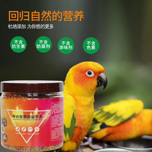欧梵慕 鹦鹉滋养丸中小型鹦鹉美毛滋养丸牡丹玄凤虎皮鹦鹉鸟食