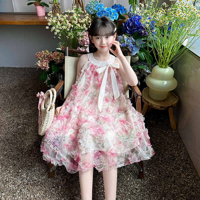 少女连衣裙夏季气质时尚碎花裙夏装韩版舒服时髦生日夏潮百搭洋气