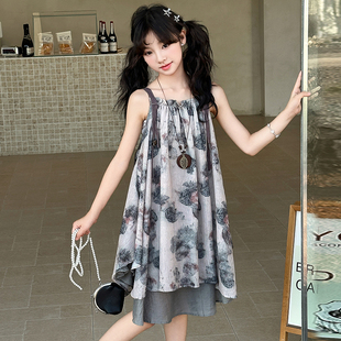 夏装 女裙碎花连衣裙酷帅洋气甜美夏潮经典 小众小翠花舒适高端女生