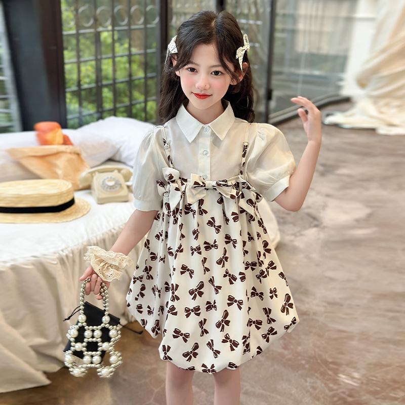 儿童碎花连衣裙女夏装搭配新品夏款流行小翠花休闲新款酷风夏天