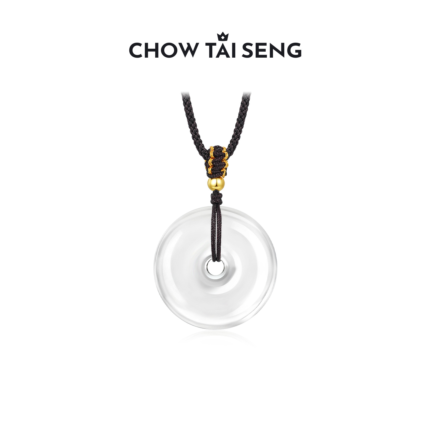 周大生平安扣貔貅水晶项链国风新中式高级套链生日礼物送男女朋友