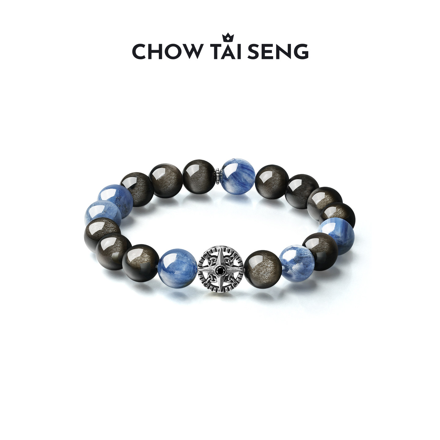 周大生星瀚引力手串男士纯银S925国潮手饰男款手链新年礼物送男友