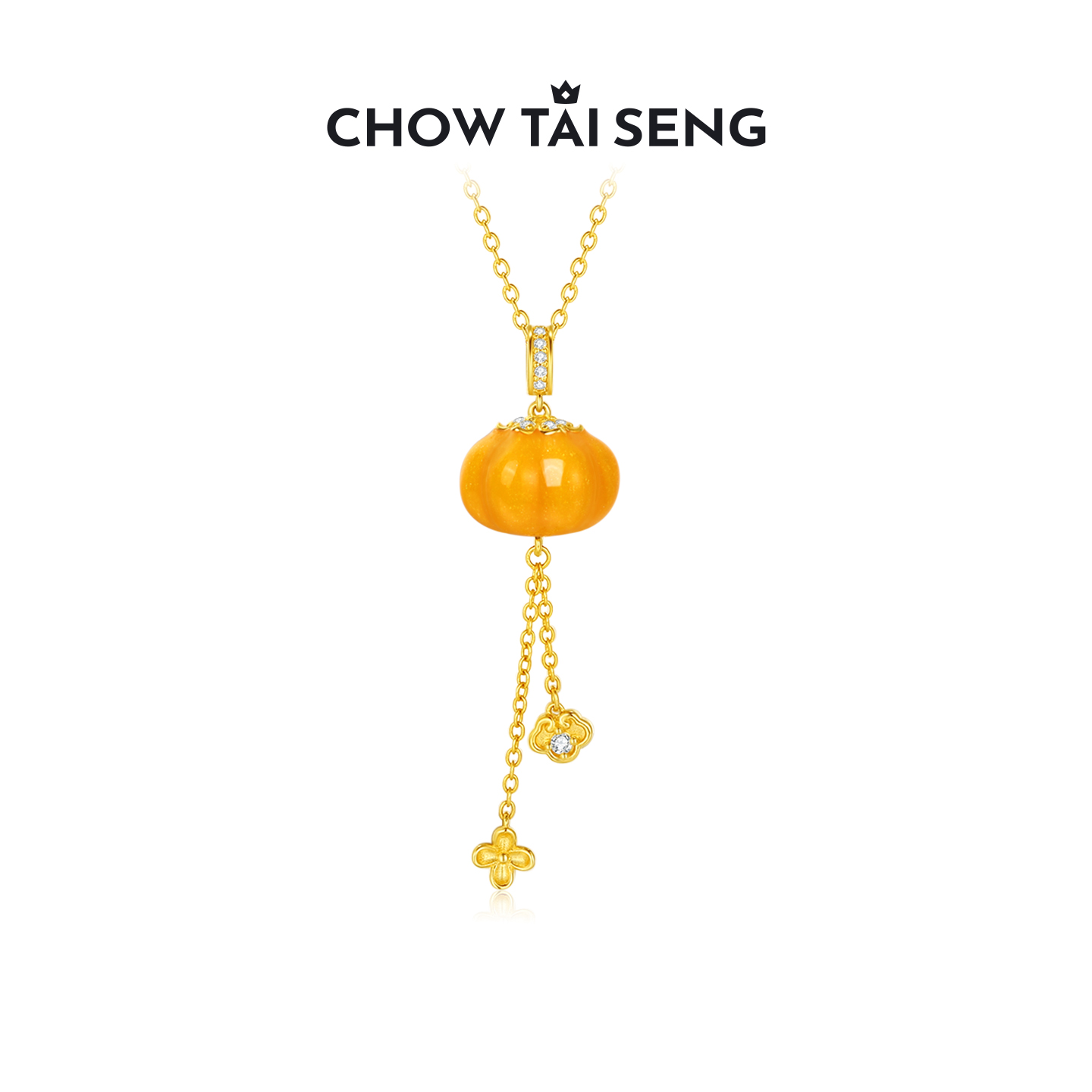 【新品】周大生万事不南银镶珐琅吊坠项链女精致设计感送生日礼物