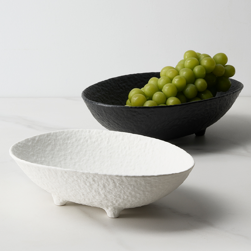 米立风物果盘陶瓷岩纹托盘装水果