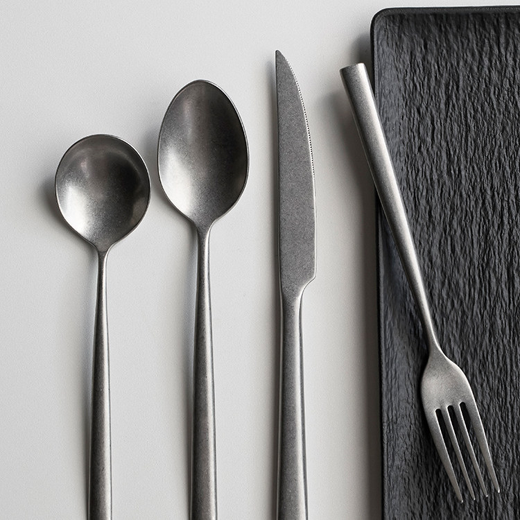 米立风物复古不锈钢刀叉勺三件套家用高级牛排刀餐具刀叉西餐餐具,餐饮具,西餐餐具套装,淘宝优惠券,粉丝福利购,淘宝优惠卷